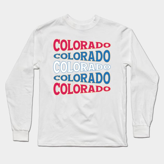 TEXT ART USA COLORADO Long Sleeve T-Shirt by LAVA-ROMA-NOVA